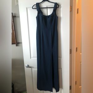 Azazie Samantha Navy Blue Dress Size 10